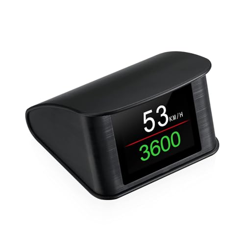 AZIJYV P10 obd2 Gauge Display Car Speedometer OBD2 Heads up Display for Cars with RPM Water Temperature Voltage Fuel Consumption Smart OBD2 Diagnostic Tool Speed Alert