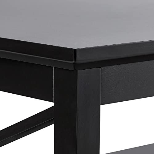 Choochoo EUR-CT19004-BK Oxford Coffee Table With Thicker Legs, Black Wood Coffee Table With Storage For Living Room thumb #6