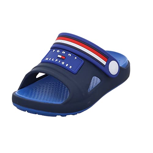 Image of Tommy Hilfiger - Stripes Comfy Sandal - T3X2329140083X605 - Color: Navy Blue - Size: 11.5 UK Child