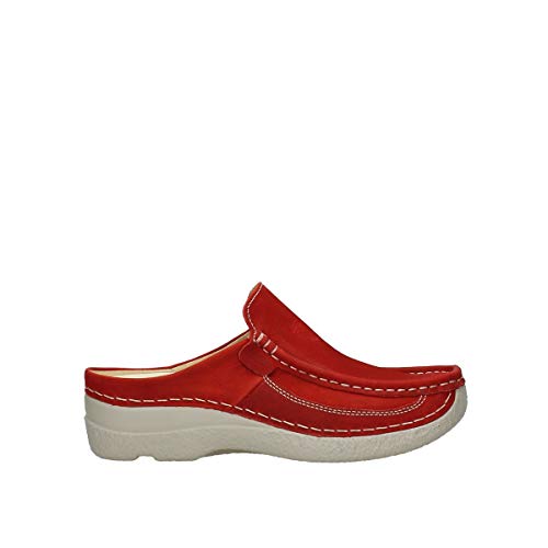 Wolky Comfort Clogs Roll Slide - 11570 rot Nubuck - 42