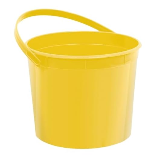 Plastic Bucket | Yellow Sunshine | Party Accessory