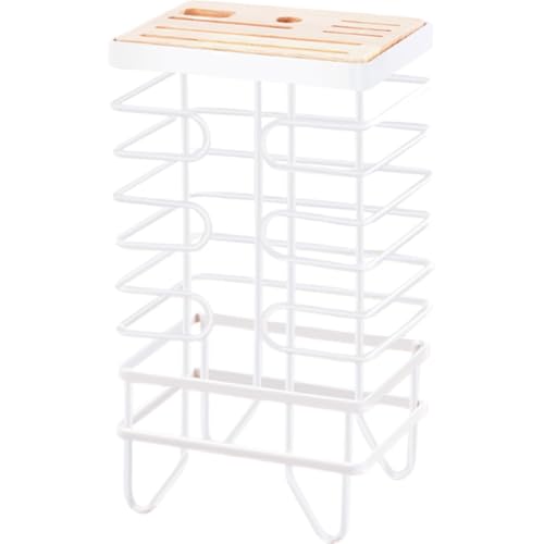 包丁立て 包丁ケース 包丁多機能 収納多種対応 通気性 キッチン用品 台所用品オールインワンで省スペース (ホワイト)