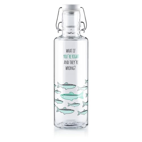 soulbottles 1,0l • Ok to be slow • Trinkflasche aus Glas • plastikfrei,...