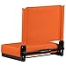 Flash Furniture Grandstand Portable Stadium Seat for Bleachers or Benches, Folding Padded Stadium Chair with Carrying Handle, 500 lb. Weight Capacity, Orange