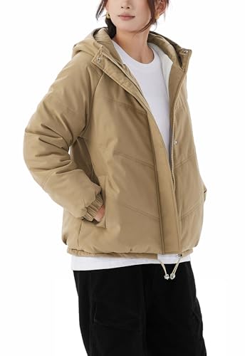 50% Off JiangWu Women's Warm Winter Hooded Fleece Jacket