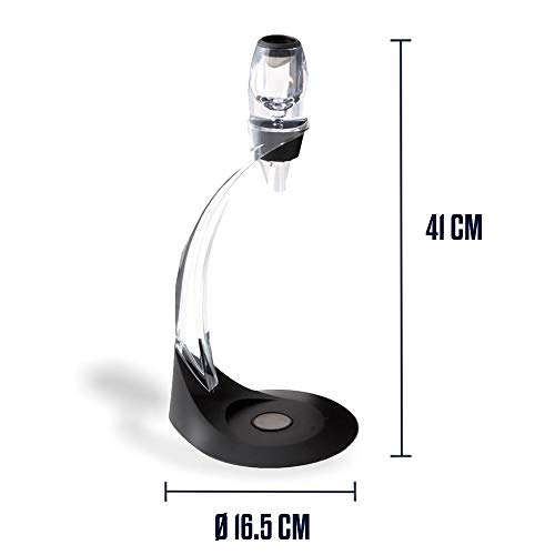 mikamax - Magische wijnkaraf - Magic Wine Decanter - Deluxe - zwart - met standaard - wijnkaraf - Afbeelding 4