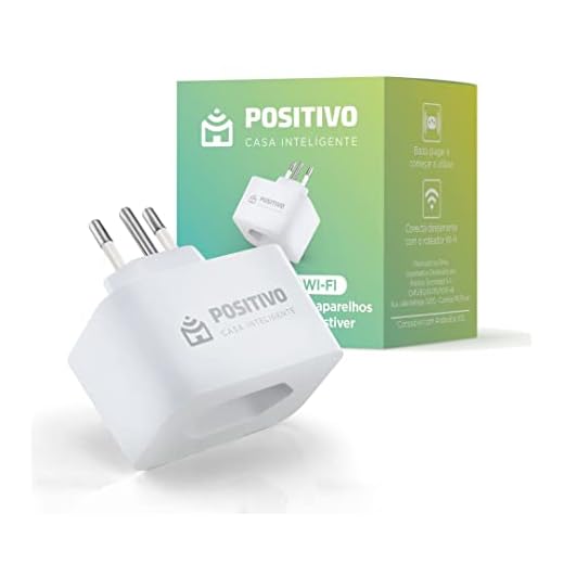 Smart Plug Max Wi-Fi 16A/1600W- NBR, Positivo Casa Inteligente, Ligue ou Desligue seus Eletrodomésticos Através do Celular, Compatível com Alexa