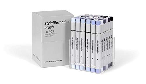 Stylefile Brush Marker, 36er Set, Grau, Nicht zutreffend