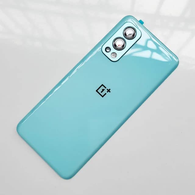 Image of Docile 100% OG Back Glass Back Door Housing Panel Compatible for OnePlus Nord 2 5G : Blue Haze (with Camera Lens Fitting)
