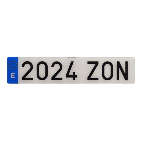Matrícula Coche Homologada Nueva Acrílica, Homologada DGT (1 Sin Marco, 52x11CM)