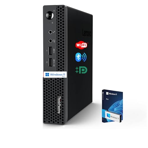 Lenovo Business Mini Desktop PC, AMD Processor, 4GB DDR4 RAM, 128GB PCIe SSD Drive, Dual Display Support, Wi-Fi, Bluetooth, USB & Ethernet Port, Windows 11 Pro, w/o Keyboard & Mouse