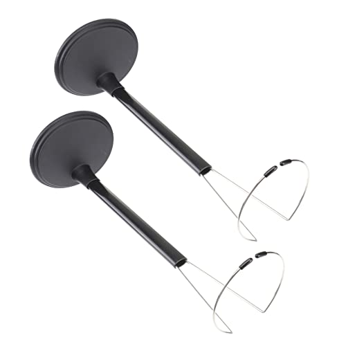 YARNOW 2Pcs Creative Doll Stand Portable and Sturdy Support Rack for Dolls Height Display for Home and Store Use Black