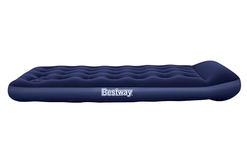 Bestway Single-Luftbett mit integrierter Fußpumpe 188 x 99 x 28 cm, Dunkelblau
