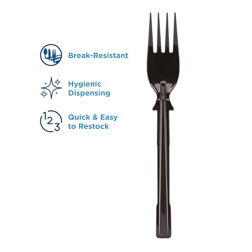 Image of SmartStock Fork - Fork - 40 x Fork - Disposable - Black - 24 / Carton - 1 Each