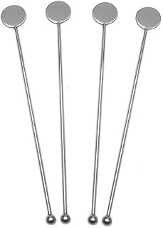 8.2 Inches Cocktail Swizzle Stick, Stainless Steel Martini Mixing/Coffee Stirrers, Set of 4