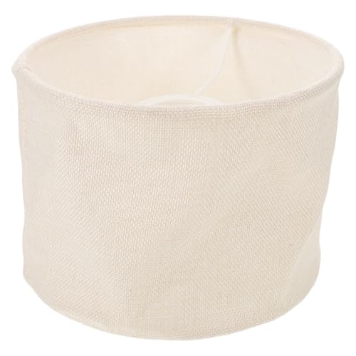 MOBUTOFU Abat-jour en Tissu Beige Pliable, Abat-jour Cylindrique Remplaçable pour Lampe de Chevet, Abat-jour Décoratif pour Salon, Chambre ou Camping-car,...