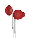 EarSkinz EarPod Covers (ES2) - Red - for Apple iPhone X / 8 / 7 / 6S / 6 / 5S / 5SE / 5C / 5