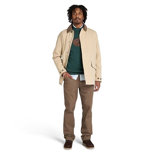 Timberland Men's Leather Badge Crewneck Sweatshirt2