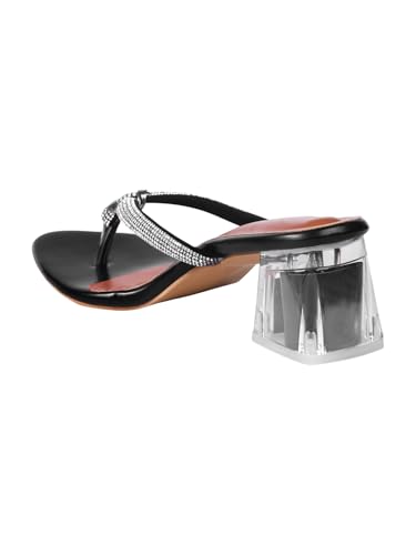 Image of SilverArrow womens Velmo Fashion Sandals|Block Heel Sandals With Open Back|Fusion Wear