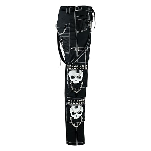 WMI Men's White Skull Bold Dark Gothic Fashion Pants - Edgy Streetwear with Unique Skull Design4