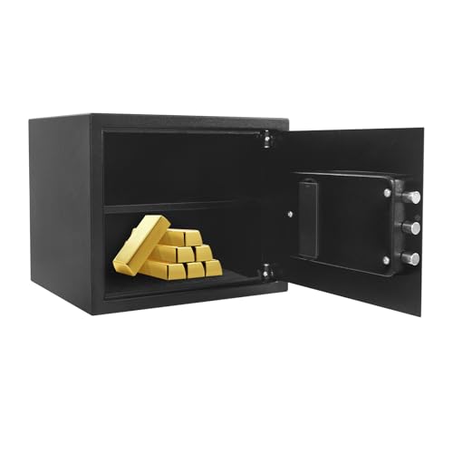 Cassaforte digitale ad alta sicurezza da 30 l ad alta sicurezza con codice digitale e protezione antincendio per la casa, l'ufficio e oggetti di valore a parete e autoportante di montaggio documenti e