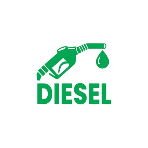 Zaqiz Fuel Cap Diesel Notice Decal for Cars (Green)