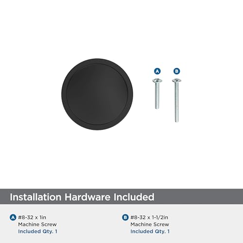 Amerock Faircrest 1-1/4 inch (32mm) Diameter Matte Black Cabinet Knob, BP37460MB by Amerock - Image 4