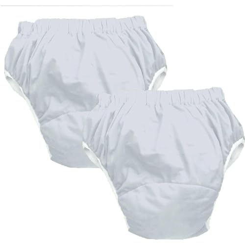 2 Pack Washable Adult Diaper Covers/Incontinence Pants Covers/Diapers/Reusable Leakproof Incontinence Underwear/Soft Sided Suitable for Men, Women, Older Children and Teens
