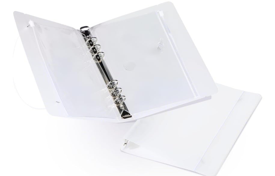 パッケージ フォルダー アクリルスタンド フリーページブック ポケット袋替わり 12 点セット A5 6 穴 ドライバー アクション 商品 転移可能 透明 白色