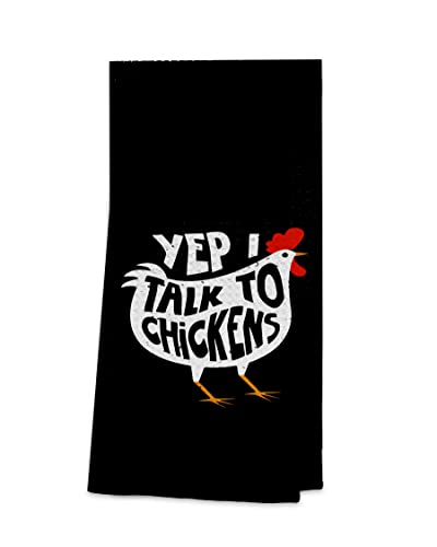 Ohsul Yep I Talk To Chickens Highly Absorbent Kitchen Towels Dish Towels Dish Cloth,Funny Chicken Hand Towels Tea Towel For Bathroom Kitchen Decor,Chicken Lovers Farm Women Girls Gifts #TOP4