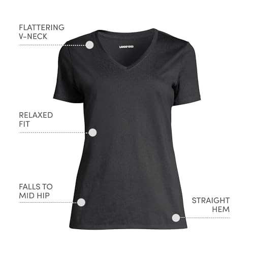 Image of Lands' End Women's Supima V-Neck T-Shirt