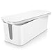 Produktbild CSL - Kabelbox Groß 41cm - XXL Kabelmanagement Box - Box zum Kabel verstecken - Kabel Organisator - Schutz und Sicherheit - Anti Rutsch Boden - Weiß