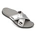 Vionic Merced Womens Cross Strap Slide Orthotic Sanda Silver - 5 Medium