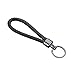 SEADEAR Leather Car Keychain, Braided Leather Keychain, Anti-Loss Keychain Car Keyring Pendant for Men and Women, Car Keys Ring Key Pendant Key Chain 14.5cmx2.8cm Black