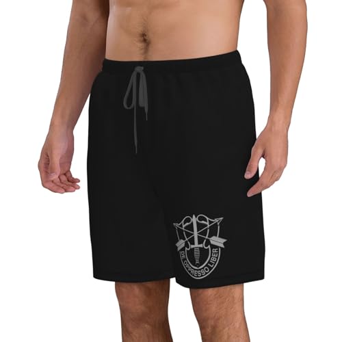 Us Special Forces Insignia Beach Shorts for Men and Women3