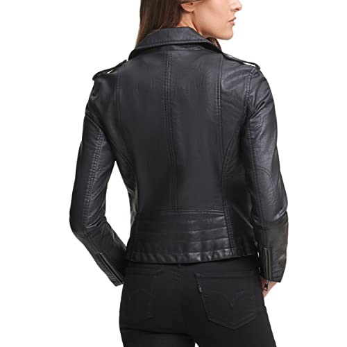 Levi's Women's Faux Leather Classic Asymmetrical Motorcycle Jacket, Black, S #TOP3
