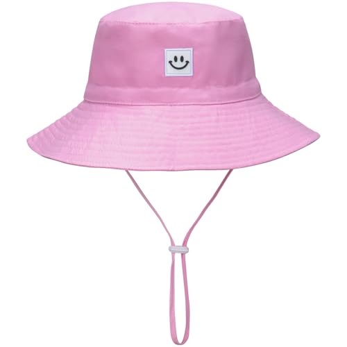 Image of 55cube UPF 50+ Baby & Toddler Sun Hat, Wide Brim Infant Bucket Hat for Beach & Outdoors, Adjustable Fit for Ages 0-4 Years