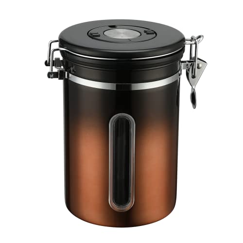 Malmo Gradient Coffee Canister, Airtight Coffee Container With Date Tracker Lid, Stainless Steel Canister For Kitchen Food Storage 22Oz, Copper Gradient #TOP3