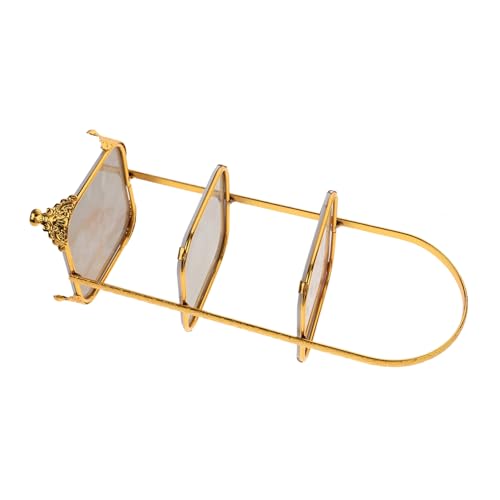 FUNOMOCYA Cake Stand Cupcake Display Stand Dessert Tray Cupcake Serving Stand Dessert Tower Halloween Cake Holder Cupcake Holder 3 Tier Serving Stand Dessert Table Display Golden Ceramics