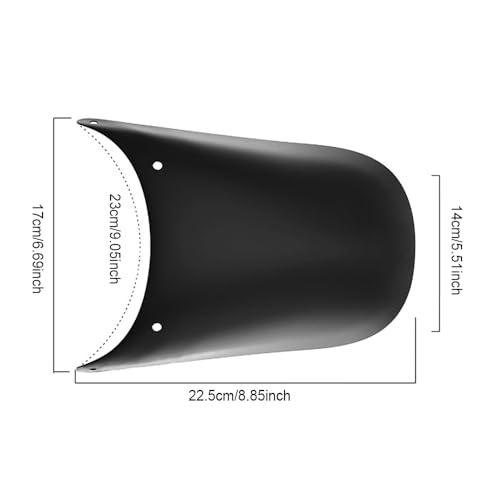 Image of MACHSWON Motorcycle Front Rear Mudguard Fender Extender, Motorbike Extension Wheel Cover Tire Hugger Mud Splash Guard, 22.5*17*14 cm /8.85*6.69*5.51 inch, Motorcycle Universal Fit Arc Length 23cm