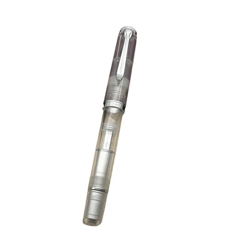 XMKT Pióro wieczne tłokowe nowe przezroczyste EF/F/M 0,38/0,5/0,7 mm stalówka do pisania atramentem pióro biurowe przybory szkolne (D, Schmidt M (0,7 mm)