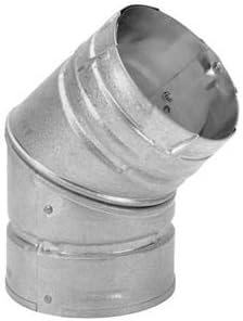 PelletVent Pro 4 Pellet Chimney Black 45 Degree Elbow