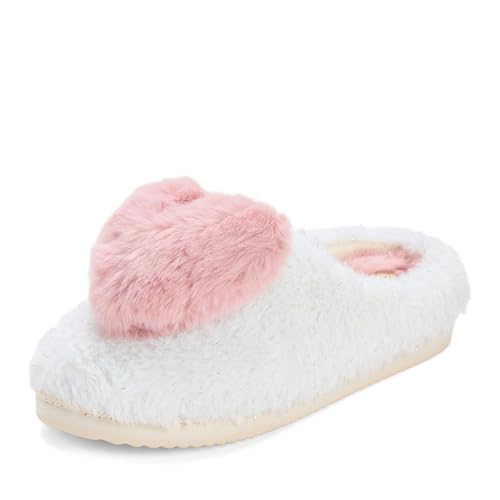 Dearfoams Womens Cozy Rosie Cuties Plush Fuzzy Giftable House Shoes with Memory Foam Lovely L