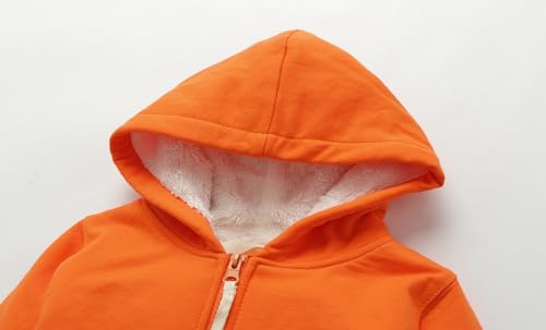 Mud Kingdom Boys Girls Full-Zip Hooded Sweatshirt Fur Lined Funny Pattern 6 Months-8 Years3