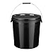 Garronda Secchio con coperchio 20 L per la conservazione di prodotti alimentari e chimici 5 Pezzi Nero GD-0104 immagine