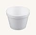 Dart 4J6, 4-Ounce Customizable White Foam Cold And Hot Food Container with White Plastic Flat Vented Lid, Dessert Ice-Cream Yogurt Cups, Sauce Dressing Containers with Matching Covers (100)