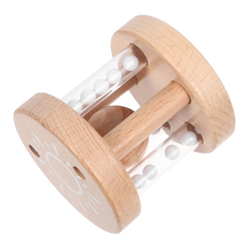 Alasum 太陽が鳴る ビーズで木製のガラガラ 感覚の ガラガラ 木、プラスチック カーキ