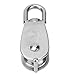 Heavy Duty Stainless Steel Single Pulley Block - - & Lifting Hook for Wire Rope Traction, 10Pcs, Ideal for Home & Industrial Use (M25)