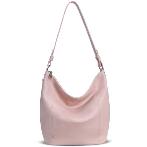 Image of Iswee Soft Leather Hobo Shoulder Crossbody Handbag Purse for Women Tote
