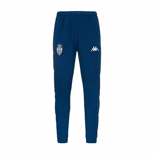 Kappa Arufinzip Pro 7 AS Monaco 23-24, Pantalon Long, Bleu, 14 Ans, Garçon